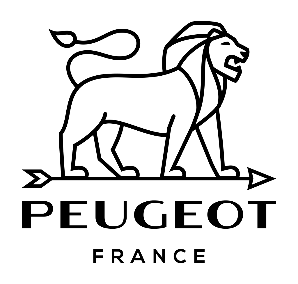Logo von Peugeot – klassische Mühlen und elegantes Weinzubehör