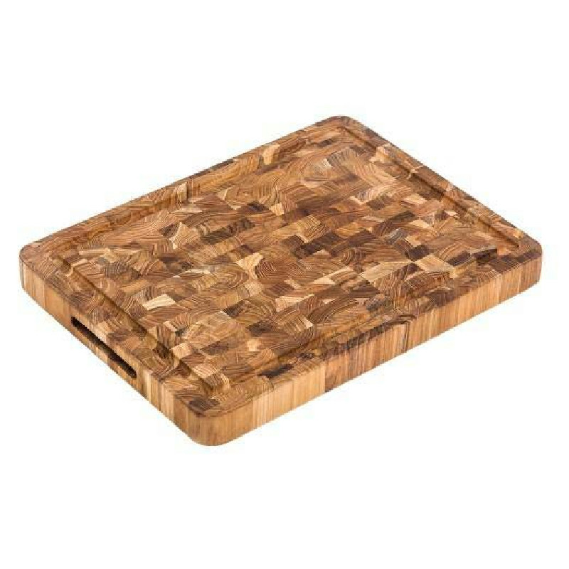 Teak Haus Hackblock Schneide- und Tranchierbrett 42 x 30,5 x 3,8 cm TH311 by Teak Haus color Svart