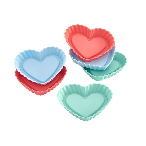 Lurch Flexiform Mini-Tarteformen Herz 6 Stück LU83017 by LURch color Svart