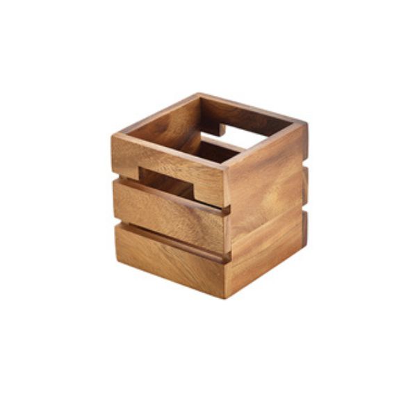 Genware Holzkiste / Buffet-Riser aus Akazienholz 15 cm RSR-W1515 by Genware color Svart