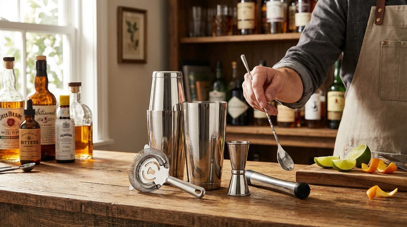Komplettes Shaker-Set: Die gesamte Ausrüstung, die Sie für die Hausbar benötigen
