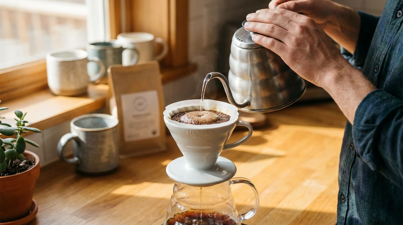 Pour Over Kaffee? Was ist das eigentlich und wie unterscheidet sich Hario von altmodischem Filterkaffee?