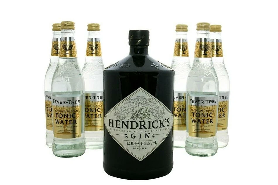 Gin & Tonic Set: Hendrick's Gin Magnum & Fever-Tree Tonic 00011Barlife by Barlife color Svart