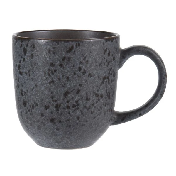 Steingut-Becher 380 ml Schwarz Q75600320 by Koop color Svart