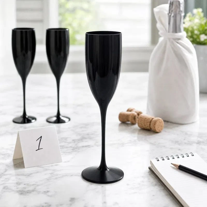 Champagnerglas Schwarz 15 cl CH15-N by Rbdrinks color Svart