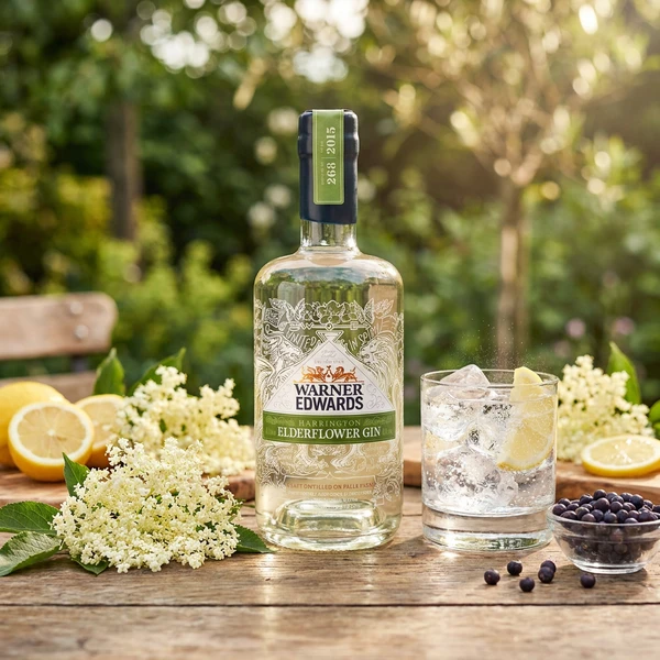 Warner Edwards Elderflower Gin FL 70 51267 by WARNEREDWA color Svart