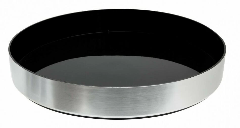 Schwarzes Kellnertablett – Aluminium-Effekt BTBL3517 by Beaumont color Svart