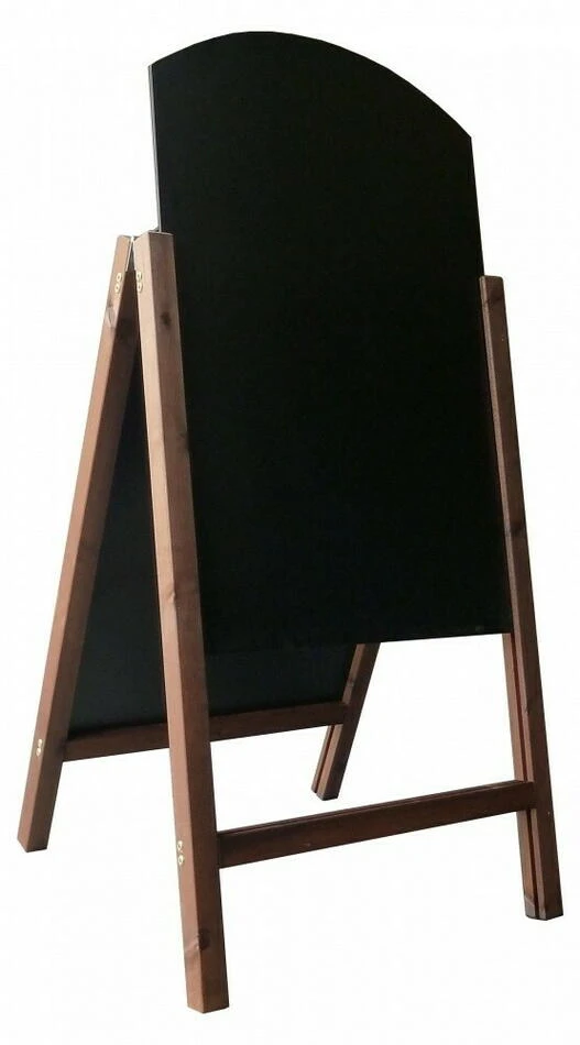 Kundenstopper Kreidetafel - geschwungener Bogen Eiche - 800mm x 515mm BTBLRCAB01-O by Beaumont color Svart