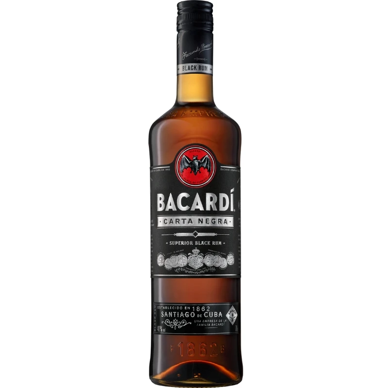 Bacardi Black Carta Negra Dunkler Rum 70 cl 54075 by BACARDI color Svart