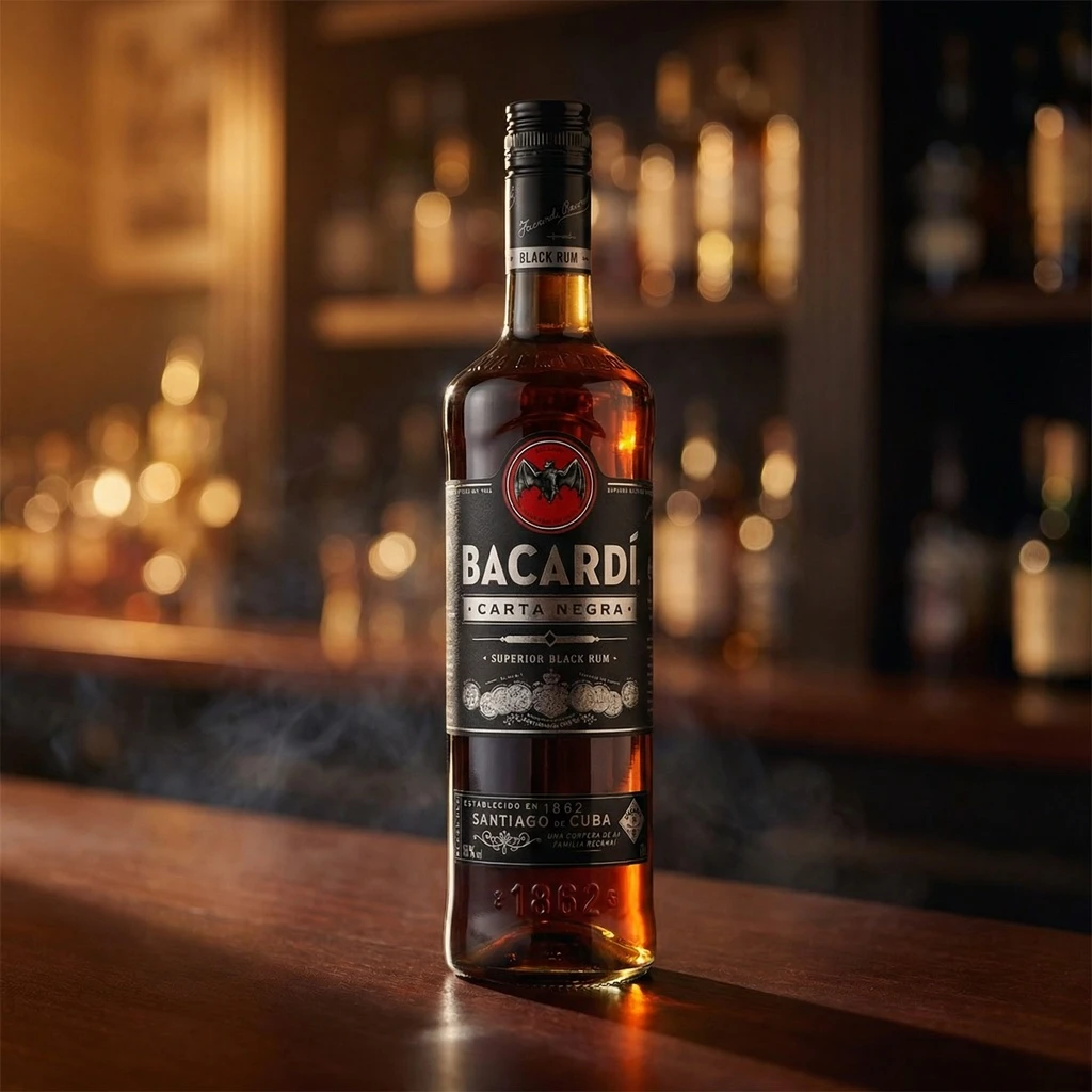 Bacardi Black Carta Negra Dunkler Rum 70 cl 54075 by BACARDI color Svart