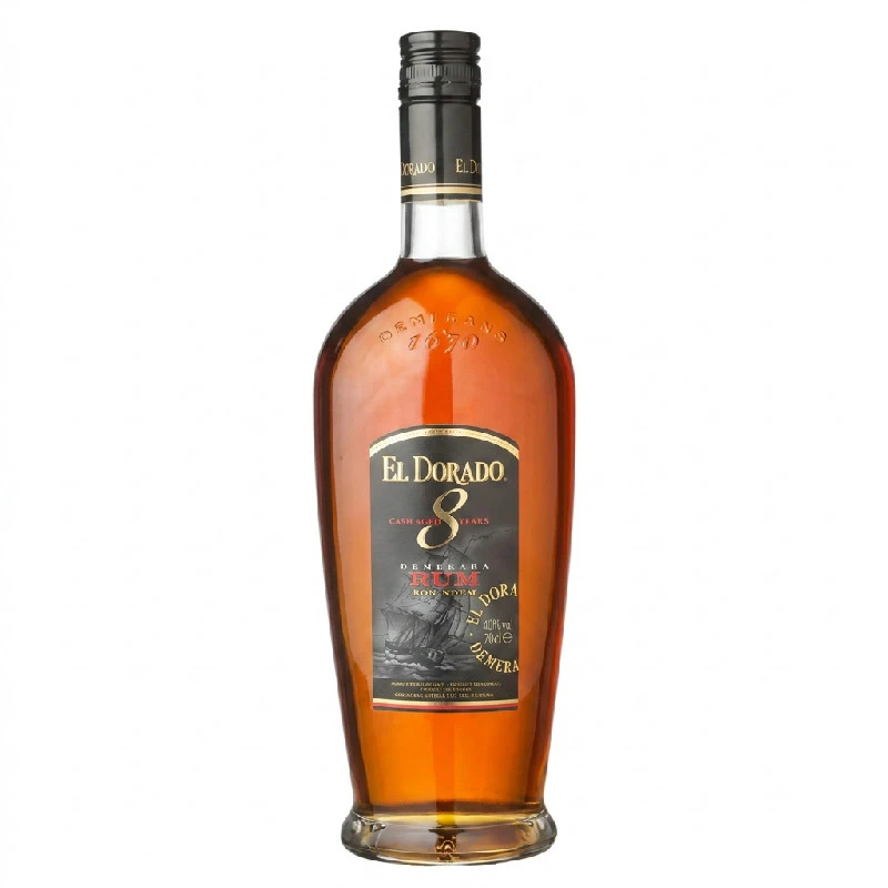 El Dorado 8 YO Rum 70 cl 54088 by ELDORADO color Svart