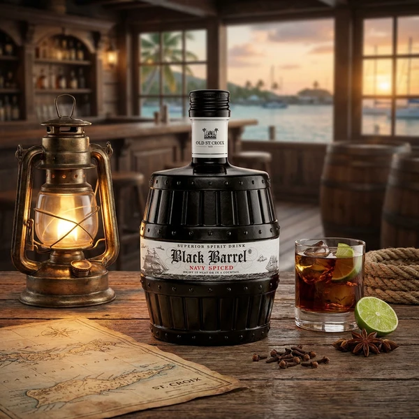 Old St. Croix Black Barrel Navy Spiced Rum 70 cl 54319 by Old St. Croix color Svart
