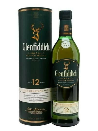 Glenfiddich 12 YO Single Malt FL 70 1011643 by GLENFIDDIC color Svart