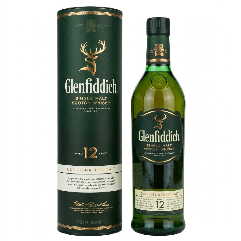 Glenfiddich 12 YO Single Malt FL 70 1011643 by GLENFIDDIC color Svart