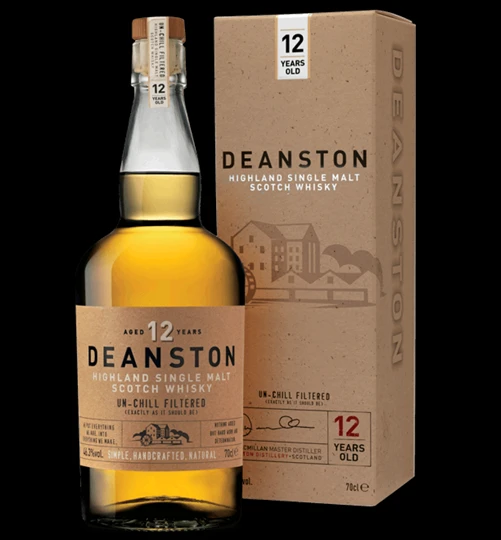 Deanston 12 YO Highland Single Malt Whisky 70 cl 55049 by DEANSTON color Svart
