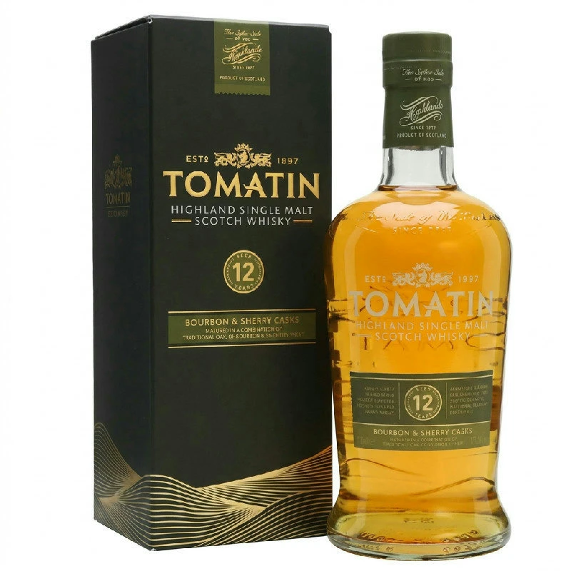 Tomatin 12 YO Highland Single Malt FL 70 55053 by TOMATIN color Svart