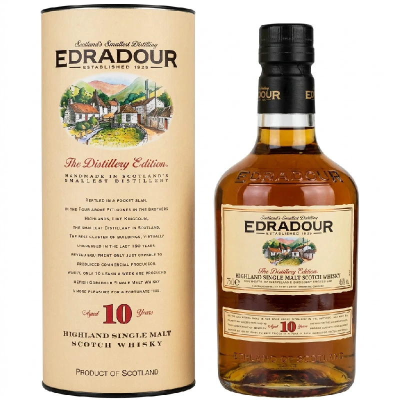 Edradour 10 YO Highland Single Malt FL 70 55101 by EDRADOUR color Svart