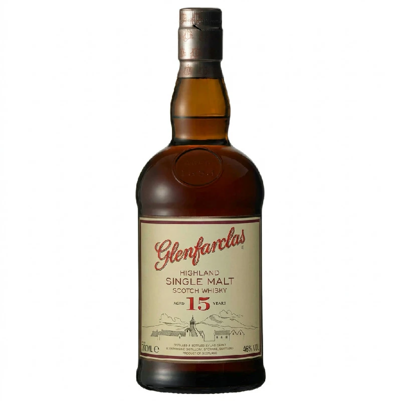 Glenfarclas 15 YO Speyside Single Malt FL 70 55113 by GLENFARCLA color Svart