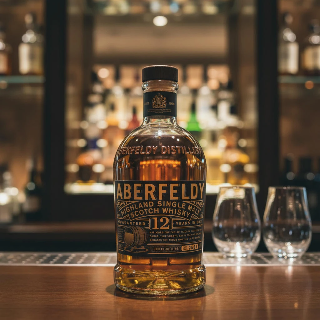 Aberfeldy 12 YO Highland Single Malt FL 70 55126 by ABERFELDY color Svart