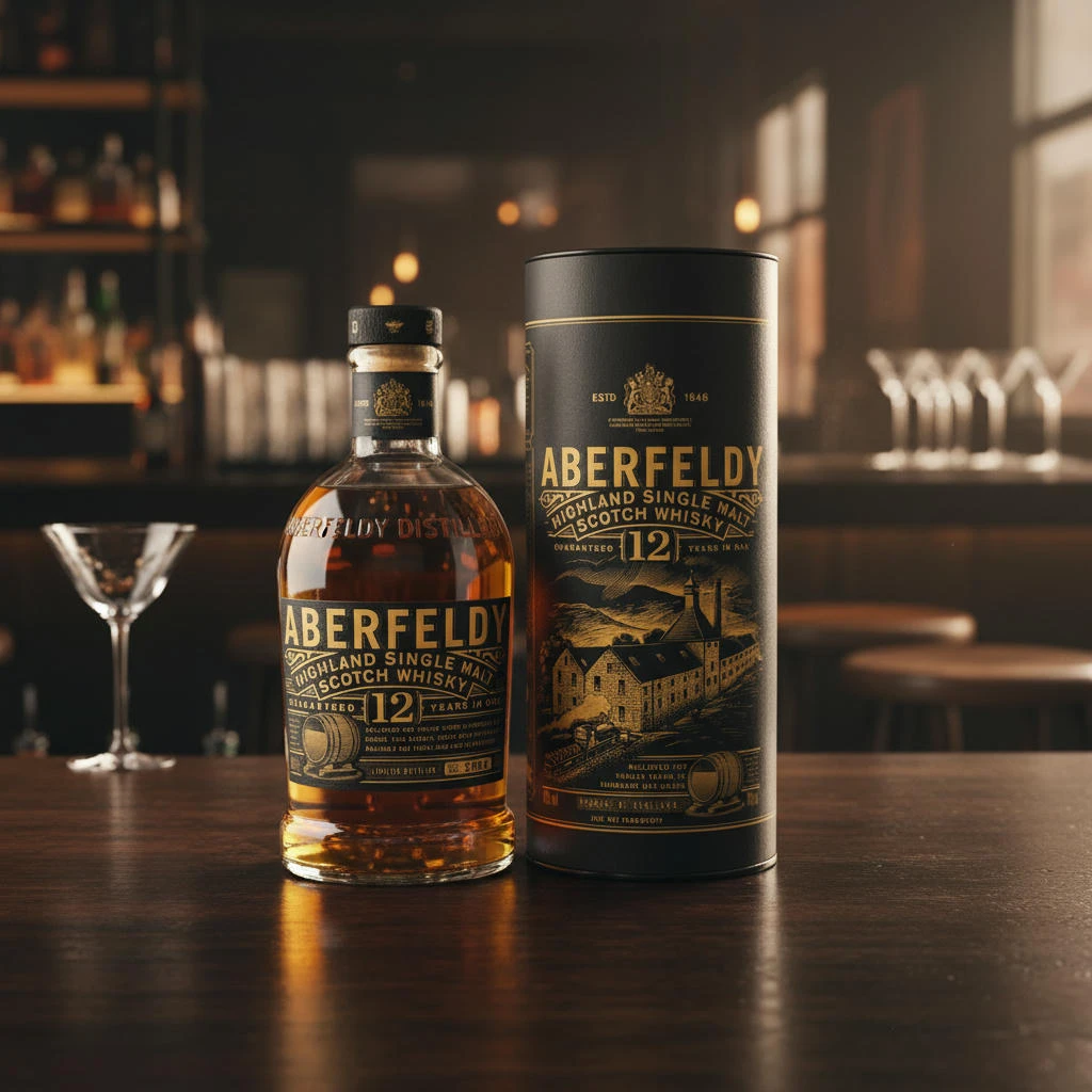 Aberfeldy 12 YO Highland Single Malt FL 70 55126 by ABERFELDY color Svart
