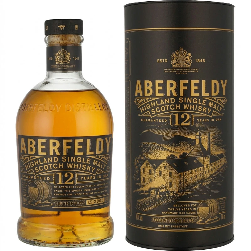 Aberfeldy 12 YO Highland Single Malt FL 70 55126 by ABERFELDY color Svart