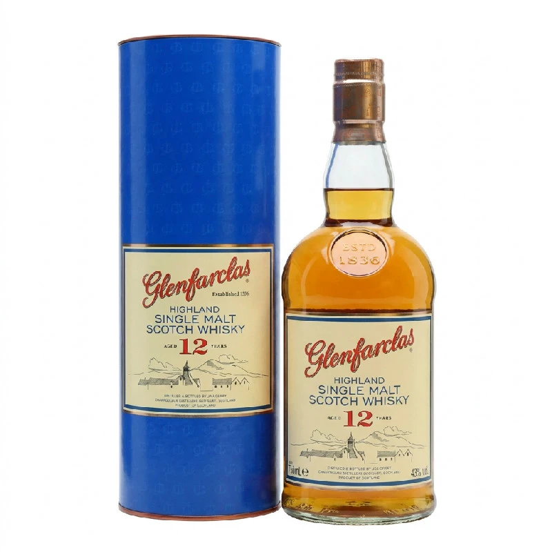 Glenfarclas 12 YO Speyside Single Malt FL 70 55161 by GLENFARCLA color Svart