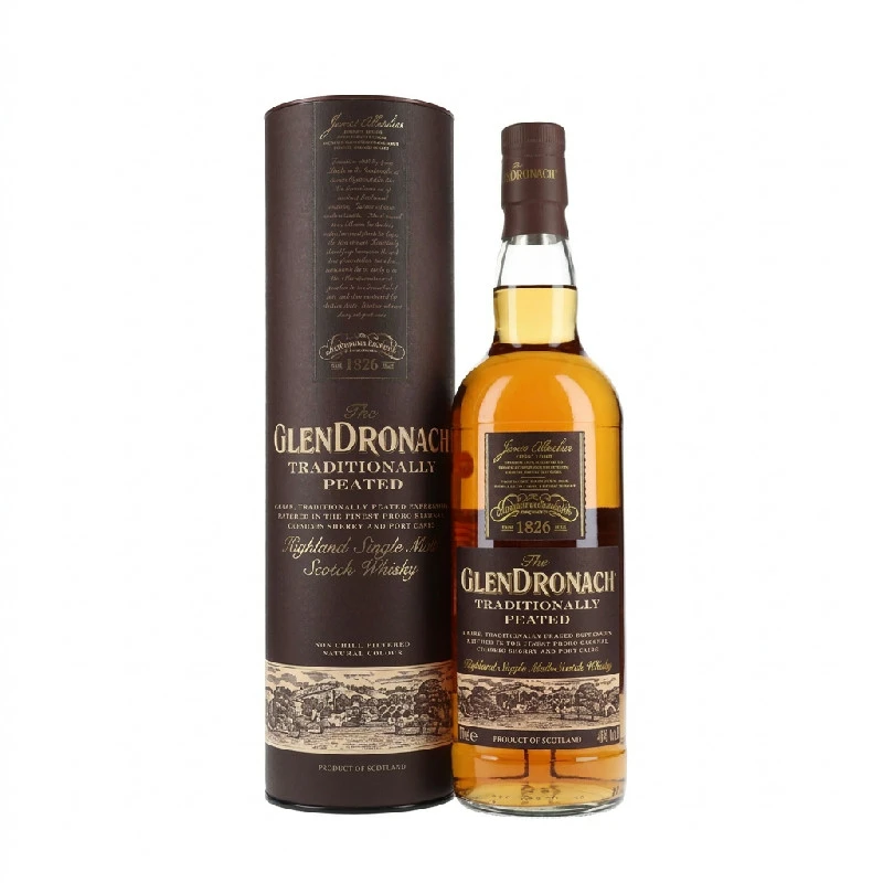GlenDronach Peated Highland Single Malt FL 70 55179 by GLENDRONAC color Svart