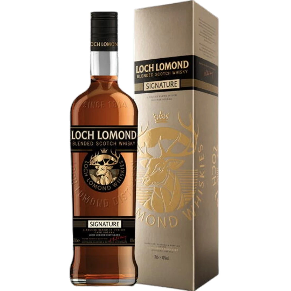 Loch Lomond Signature Blended Scotch Whisky FL 70 55225 by LOCHLOMOND color Svart