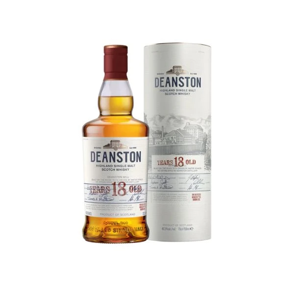Deanston 18 YO Bourbon Cask Highland Single Malt FL 70 55257 by DEANSTON color Svart