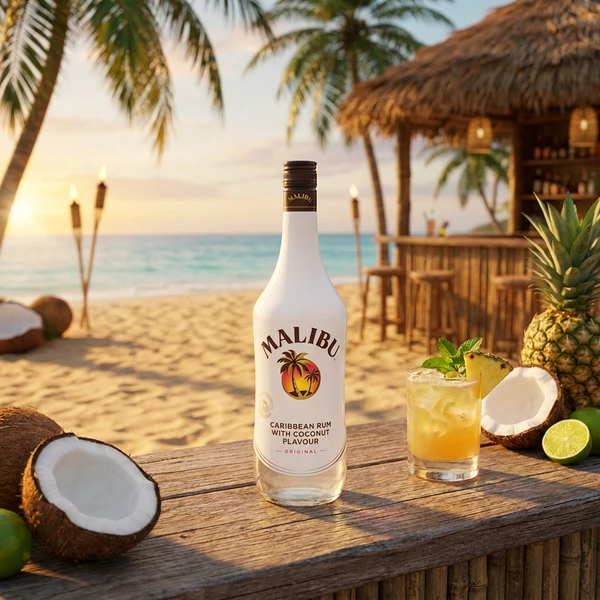 Malibu Coconut Rum 70 cl 63155 by MALIBU color Svart