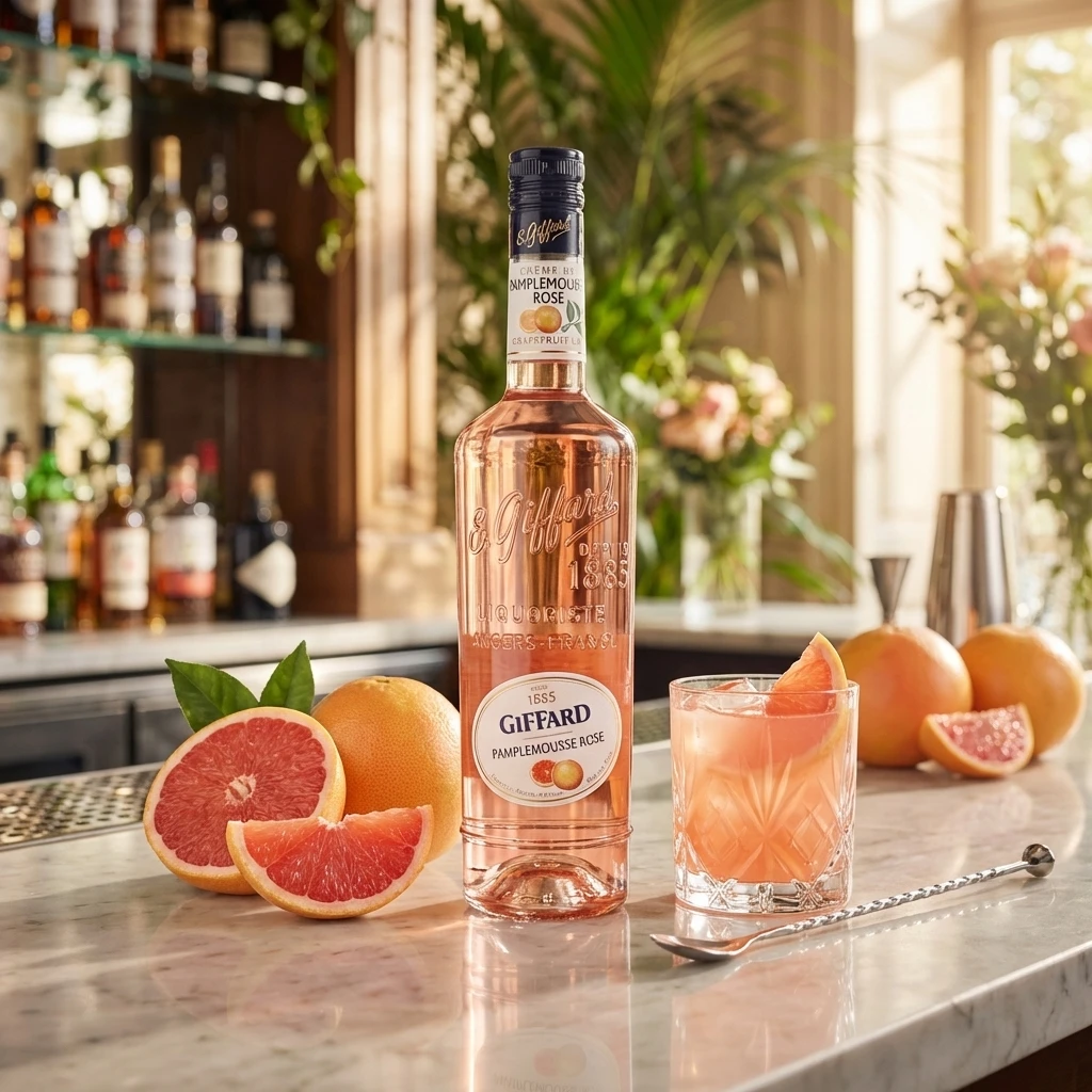 Giffard Liqueur Pamplemousse / Pink Grapefruit FL 70 63330 by GIFFARD color Svart