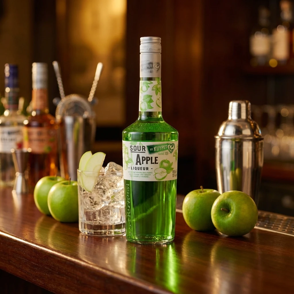 De Kuyper Liqueur Sour Apple 70 cl 63332 by DEKUYPER color Svart