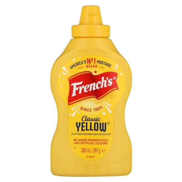 French's Yellow Mustard 397g Zelected 18512 by Zelected color Svart