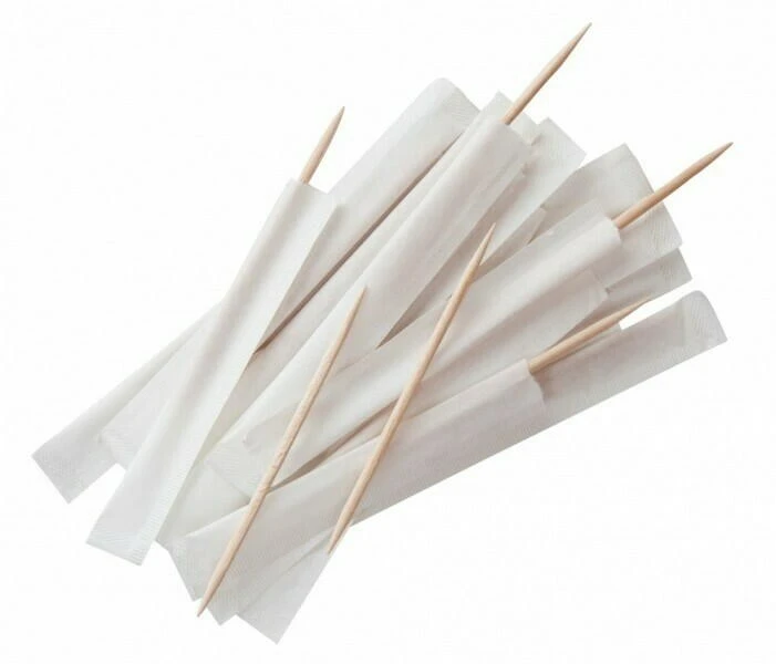 Holzzahnstocher einzeln papierverpackt – 1000er-Pack BTBL3314 by Beaumont color Svart