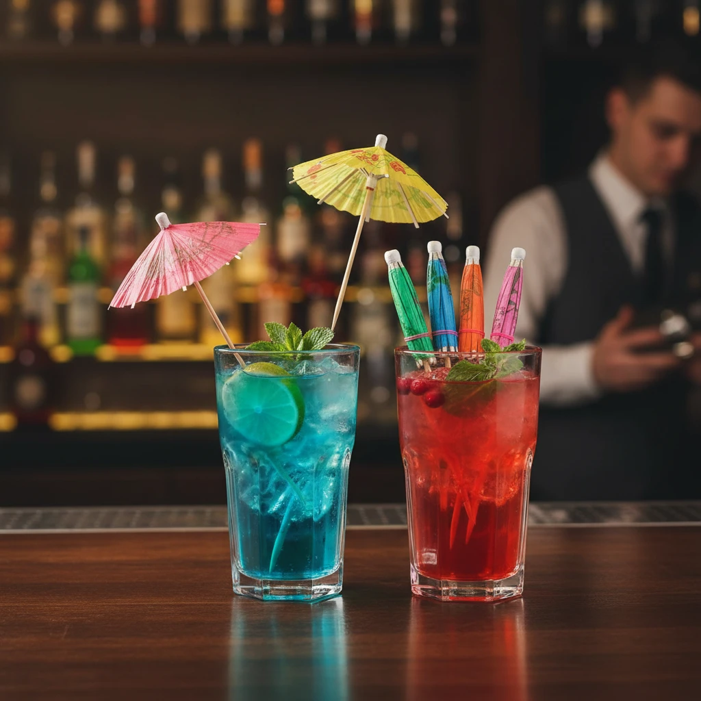 Cocktail-Sonnenschirmchen – 144er-Pack BTBL3315 by Beaumont color Svart