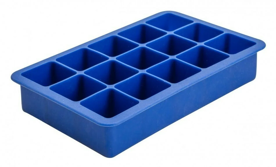 Blaue Silikon-Eiswürfelform 15 Fächer BTBL3349 by Beaumont color Blauw