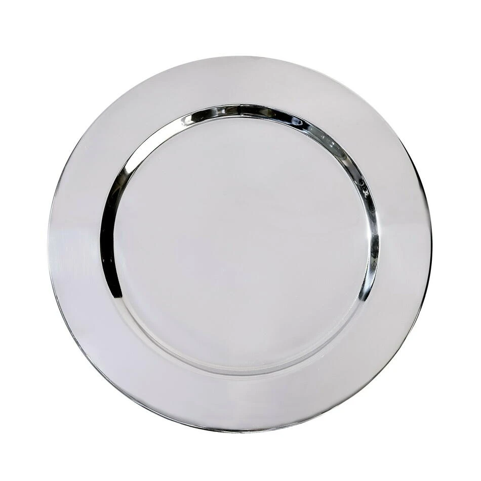 Polierter Edelstahl Abdeckungsteller 33cm 19154-37416 by Drink color Silver