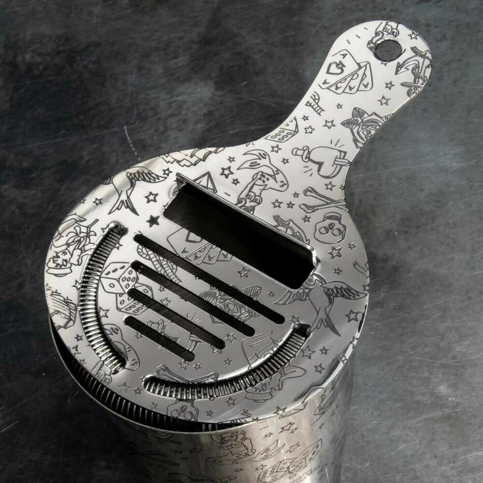 Coley Strainer Tattoo 15.5cm - Urban Bar UB3554 by Urban Bar color Silver
