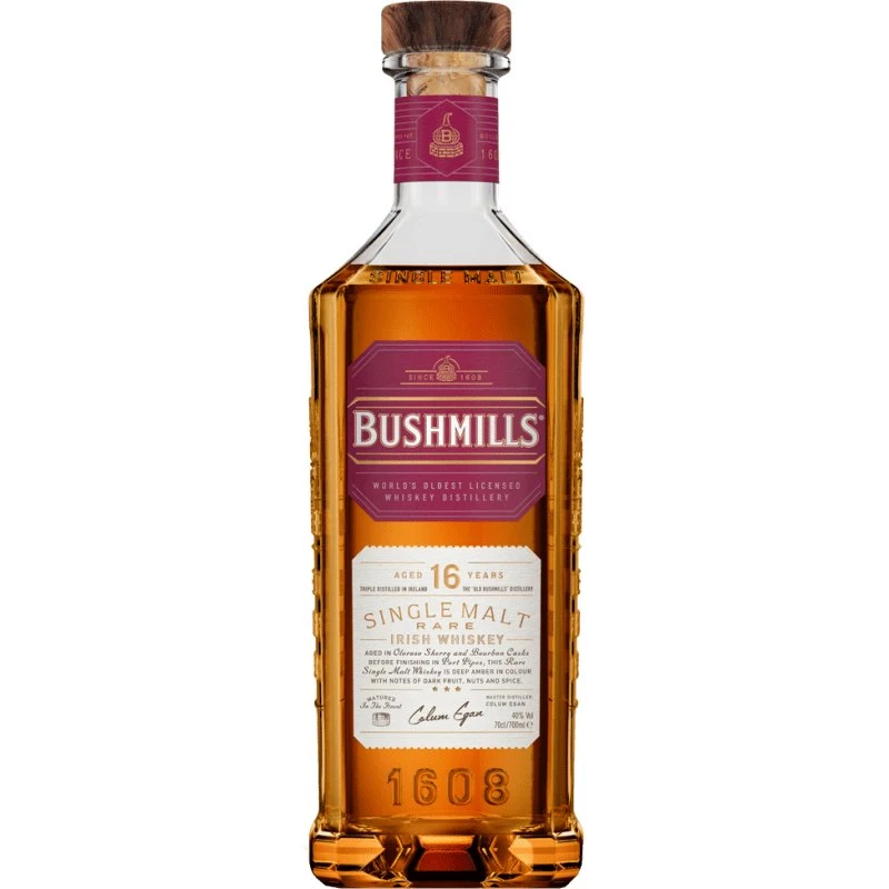 Bushmills 16 YO Irish Single Malt FL 70 57004 by BUSHMILLS color Svart