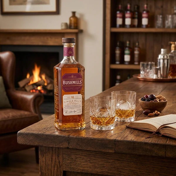 Bushmills 16 YO Irish Single Malt FL 70 57004 by BUSHMILLS color Svart