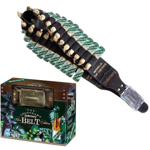 Underberg Kräuterbitter Ledergürtel 24 x 2 cl 1004917 by UNDERBERG color Svart