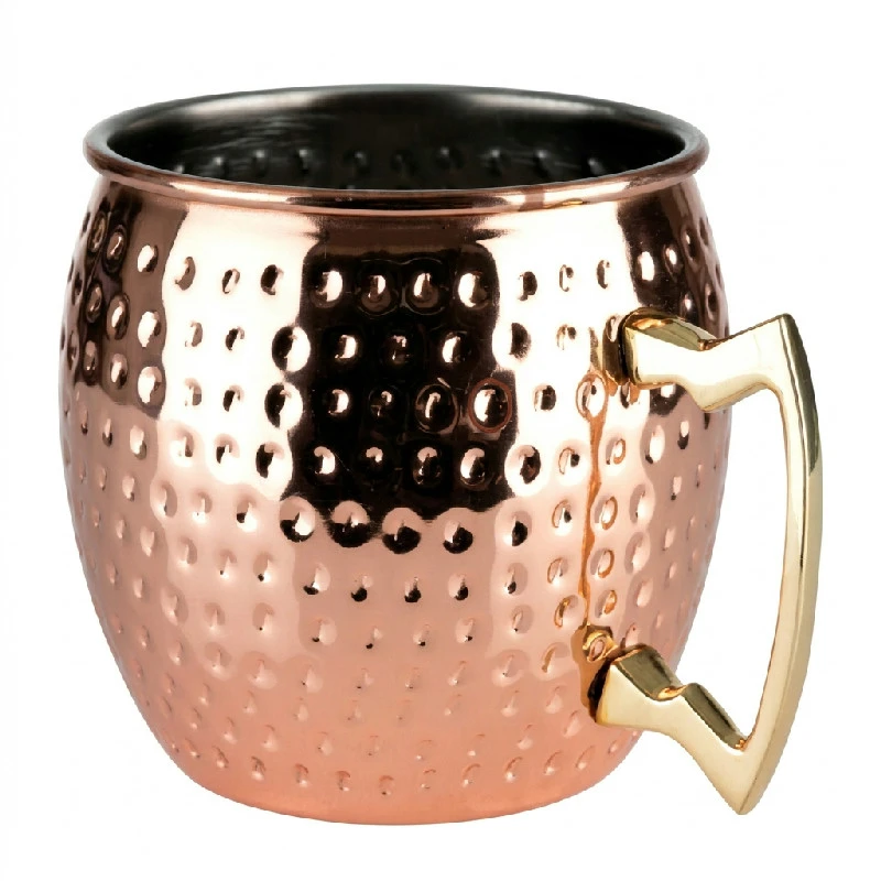 Moscow Mule Becher in Fassform – Gehämmert in Kupferoptik 11193311 by APS color Koppar