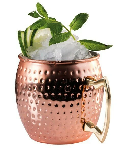 Moscow Mule Becher in Fassform – Gehämmert in Kupferoptik 11193311 by APS color Koppar