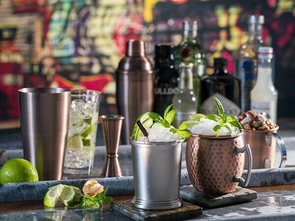 Moscow Mule Becher Fassform - Antik-Edelstahl 11193345 by APS color Silver