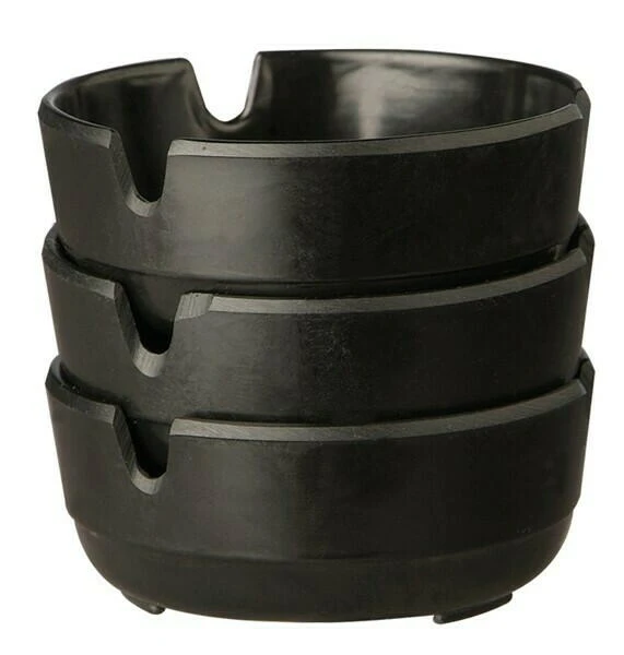 Aschenbecher-Set, schwarz – 3 Stück 111576 by APS color Svart