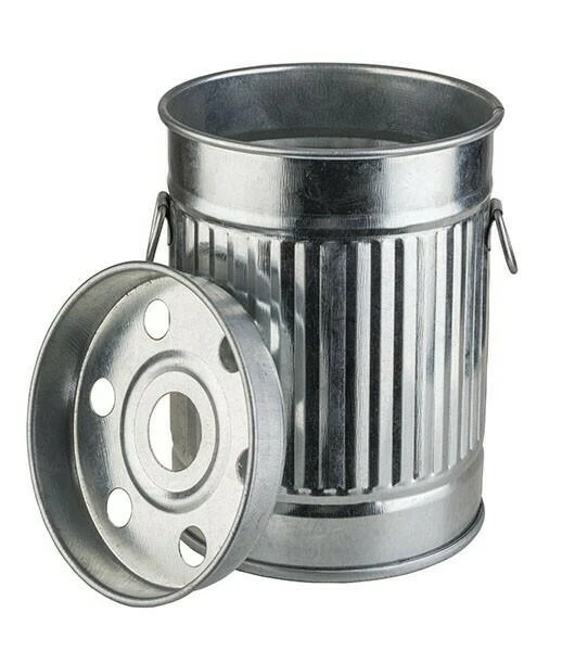 Aschenbecher in Dosenform Ø 8,5 cm 11100578 by APS color Silver
