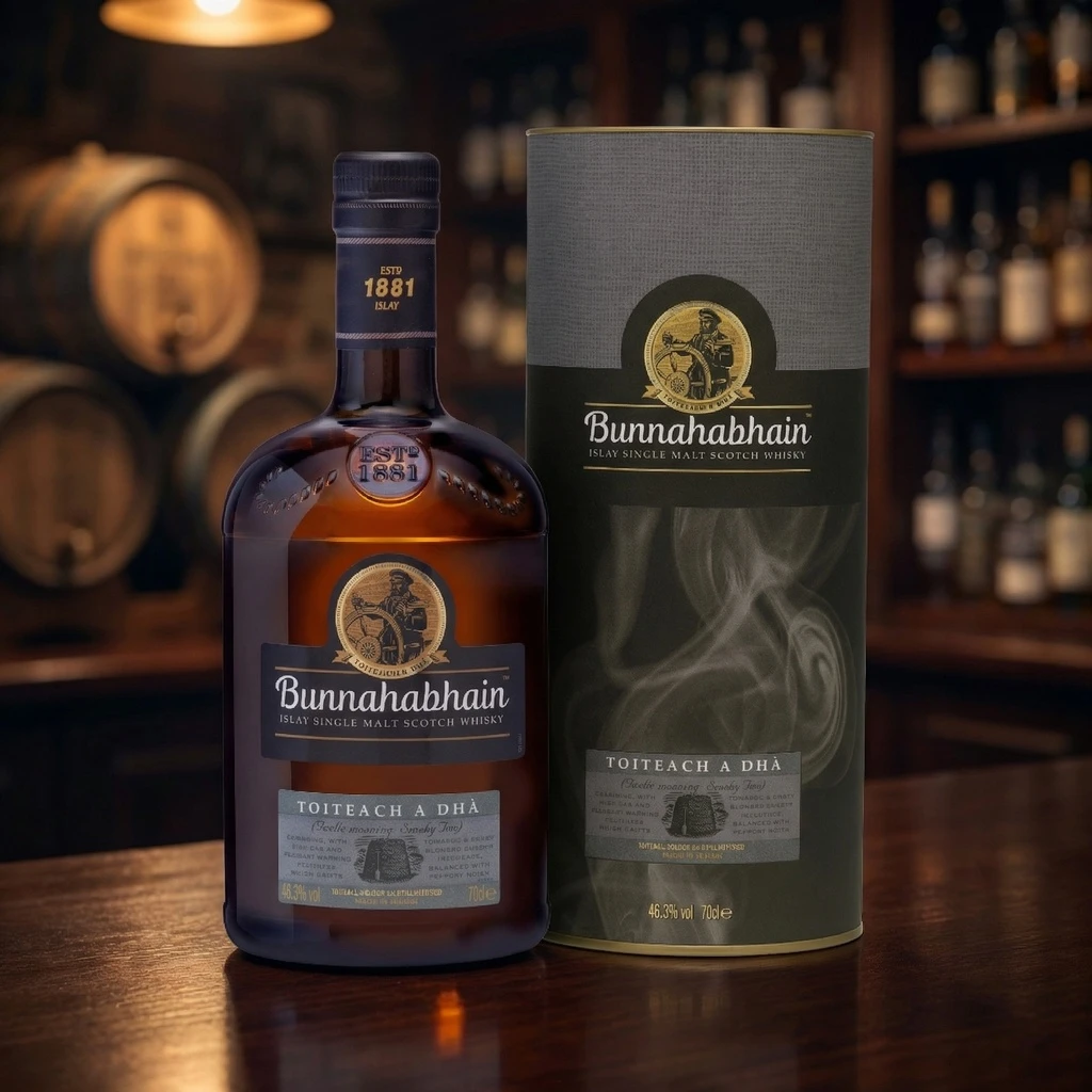Bunnahabhain Toiteach a Dhá Islay Single Malt FL 70 55397 by BUNNAHABHA color Svart