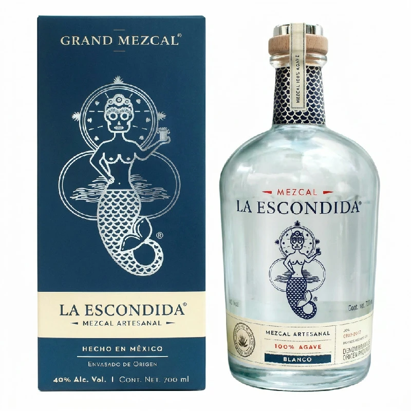 La Escondida Mezcal Blanco 40% 70 cl 53096 by LAESCONDID color Svart