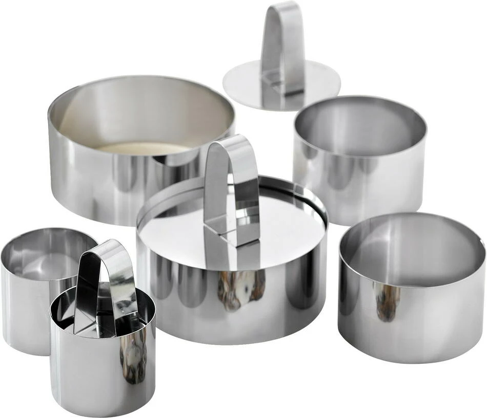 Steel-Function Anrichte- und Ausstechformen, Rund, 9-tlg. ST59003 by Steel-Function color Svart