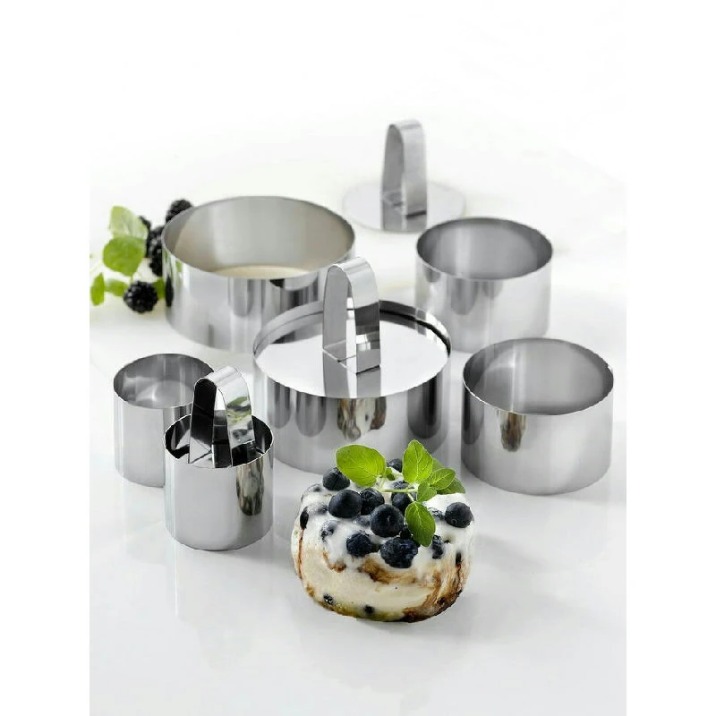 Steel-Function Anrichte- und Ausstechformen, Rund, 9-tlg. ST59003 by Steel-Function color Svart